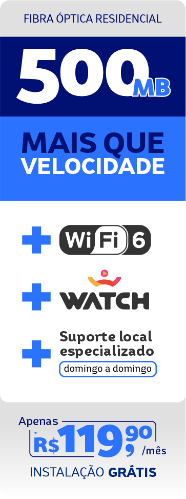 Internet Fibra Óptica em Lucas do Rio Verde | 500MB + filmes e séries