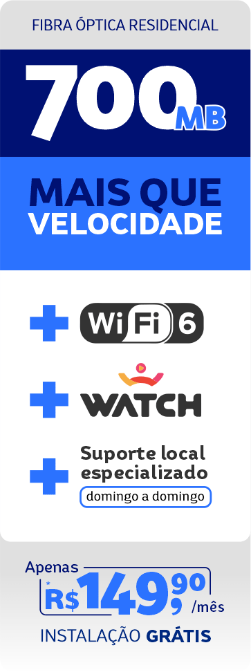 Internet Fibra Óptica em Lucas do Rio Verde | 700MB + filmes e séries