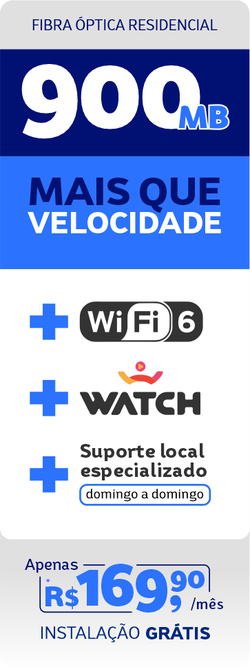 Internet Fibra Óptica em Lucas do Rio Verde | 900MB + filmes e séries